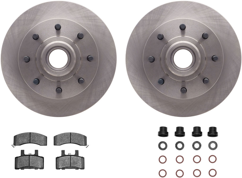 Dynamic Friction 6212-48141 - Brake Kit - Quickstop Rotors and Heavy Duty Brake Pads With Hardware