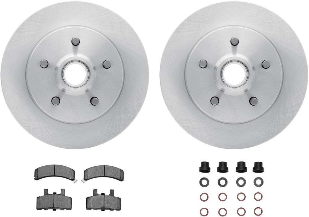 Dynamic Friction 6212-48174 - Brake Kit - Quickstop Rotors and Heavy Duty Brake Pads With Hardware