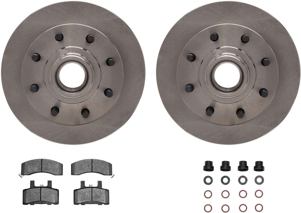 Dynamic Friction 6212-48183 - Brake Kit - Quickstop Rotors and Heavy Duty Brake Pads With Hardware
