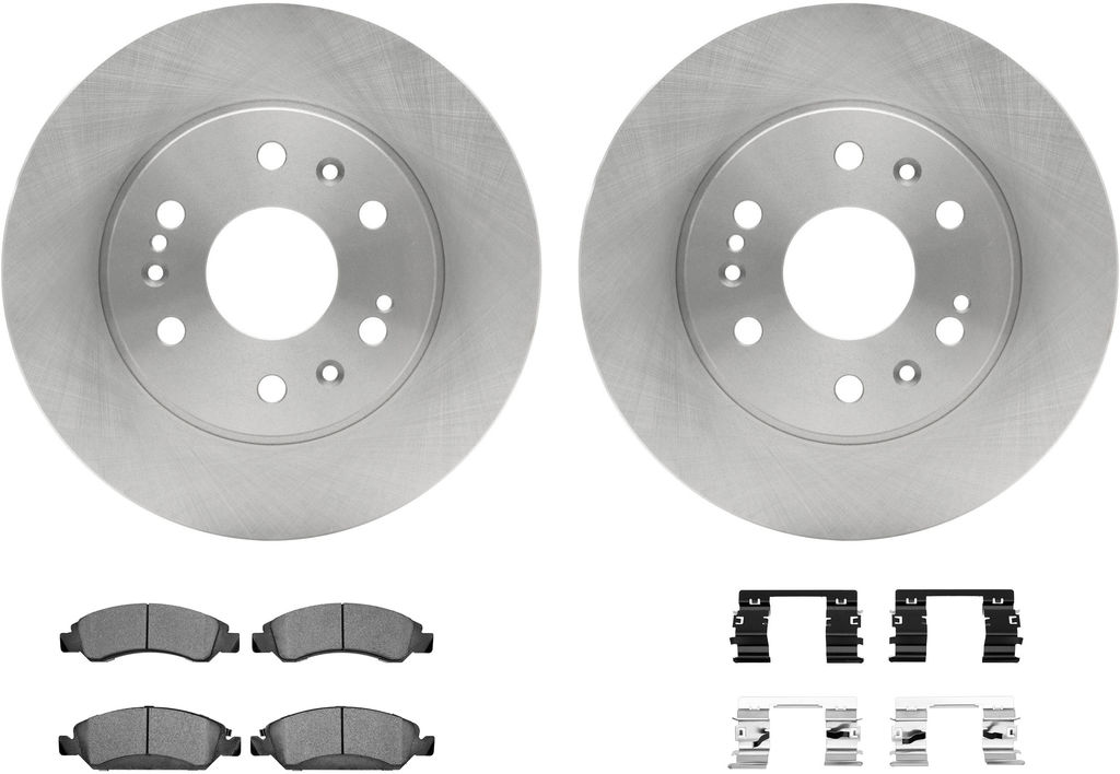 Dynamic Friction 6212-48313 - Brake Kit - Quickstop Rotors and Heavy Duty Brake Pads With Hardware
