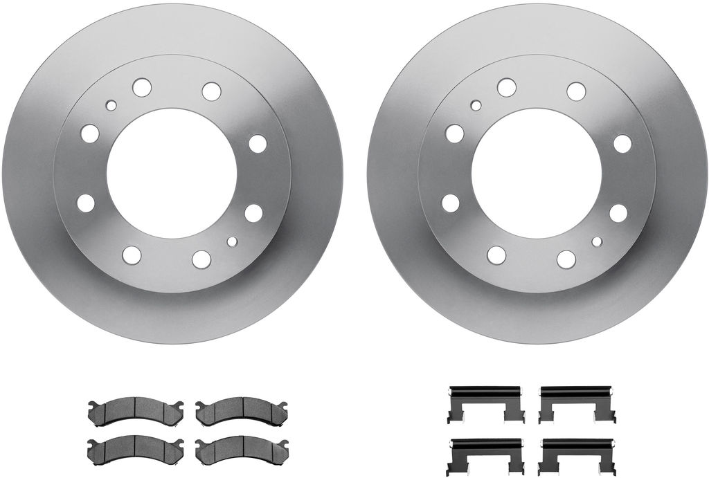 Dynamic Friction 6212-48321 - Brake Kit - Quickstop Rotors and Heavy Duty Brake Pads With Hardware