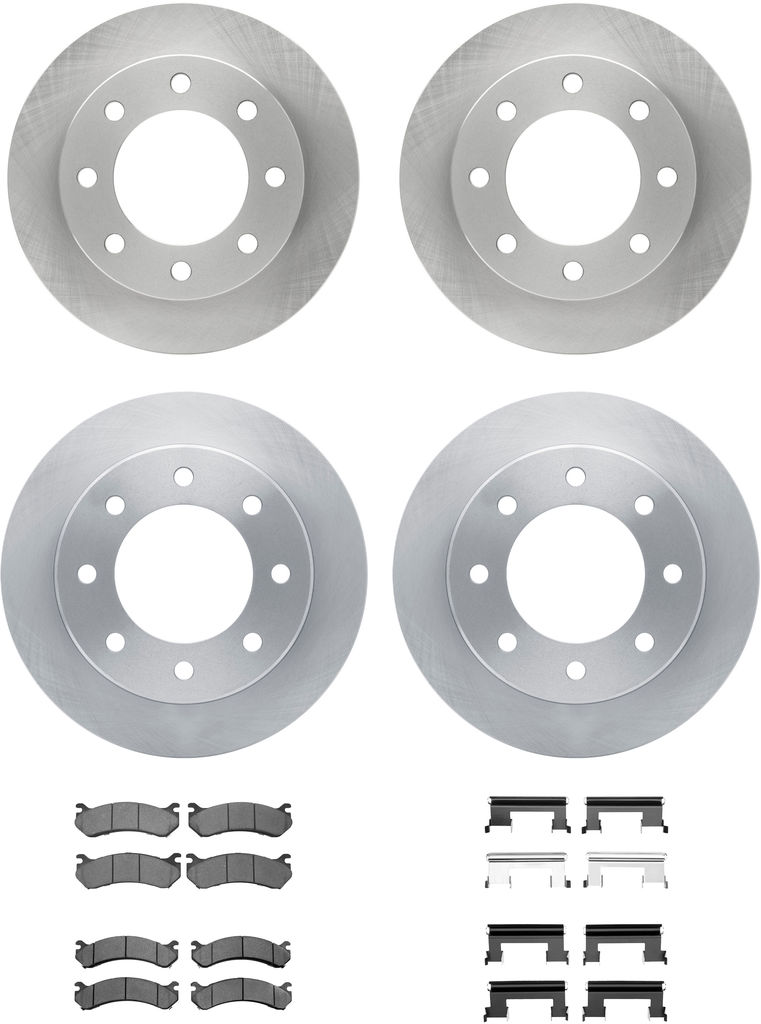 Dynamic Friction 6214-48484 - Brake Kit - Quickstop Rotors and Heavy Duty Brake Pads With Hardware
