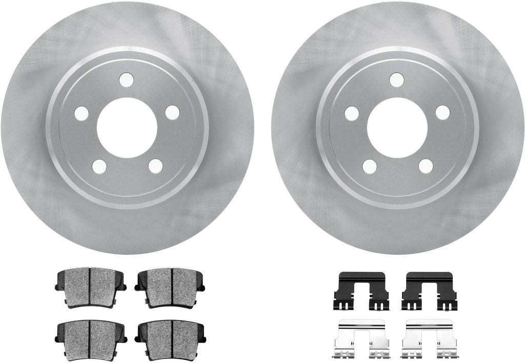 Dynamic Friction 6212-39101 - Brake Kit - Quickstop Rotors and Heavy Duty Brake Pads With Hardware