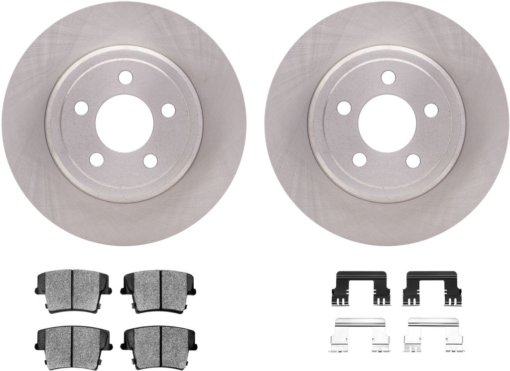 Dynamic Friction 6212-39115 - Brake Kit - Quickstop Rotors and Heavy Duty Brake Pads With Hardware