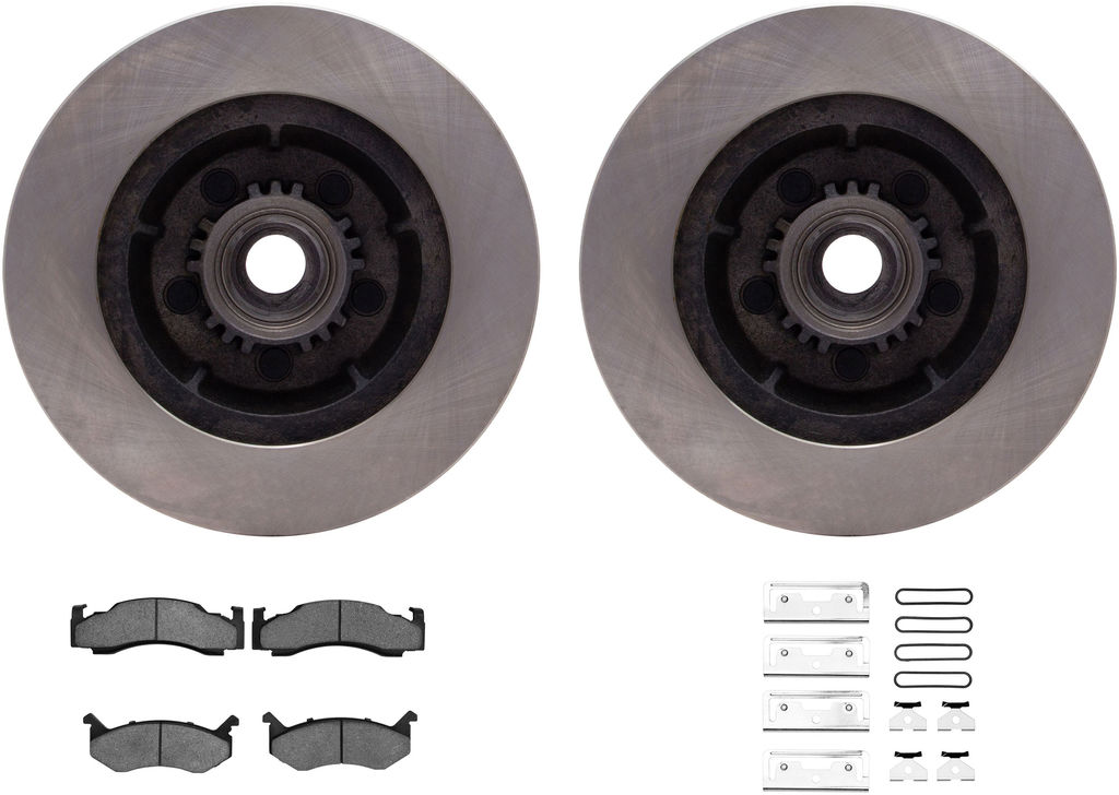 Dynamic Friction 6212-39182 - Brake Kit - Quickstop Rotors and Heavy Duty Brake Pads With Hardware