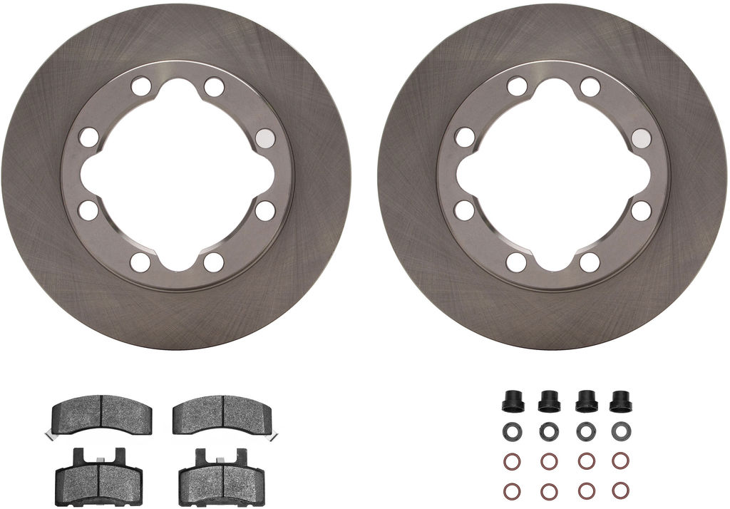 Dynamic Friction 6212-40285 - Brake Kit - Quickstop Rotors and Heavy Duty Brake Pads With Hardware
