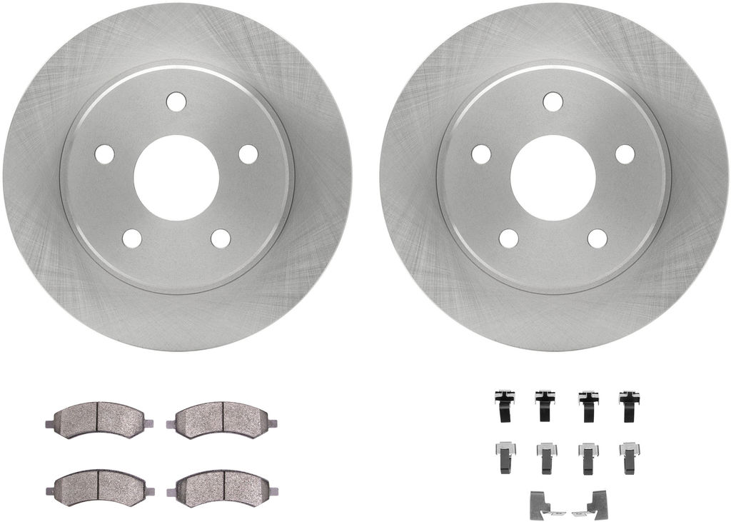 Dynamic Friction 6212-40424 - Brake Kit - Quickstop Rotors and Heavy Duty Brake Pads With Hardware