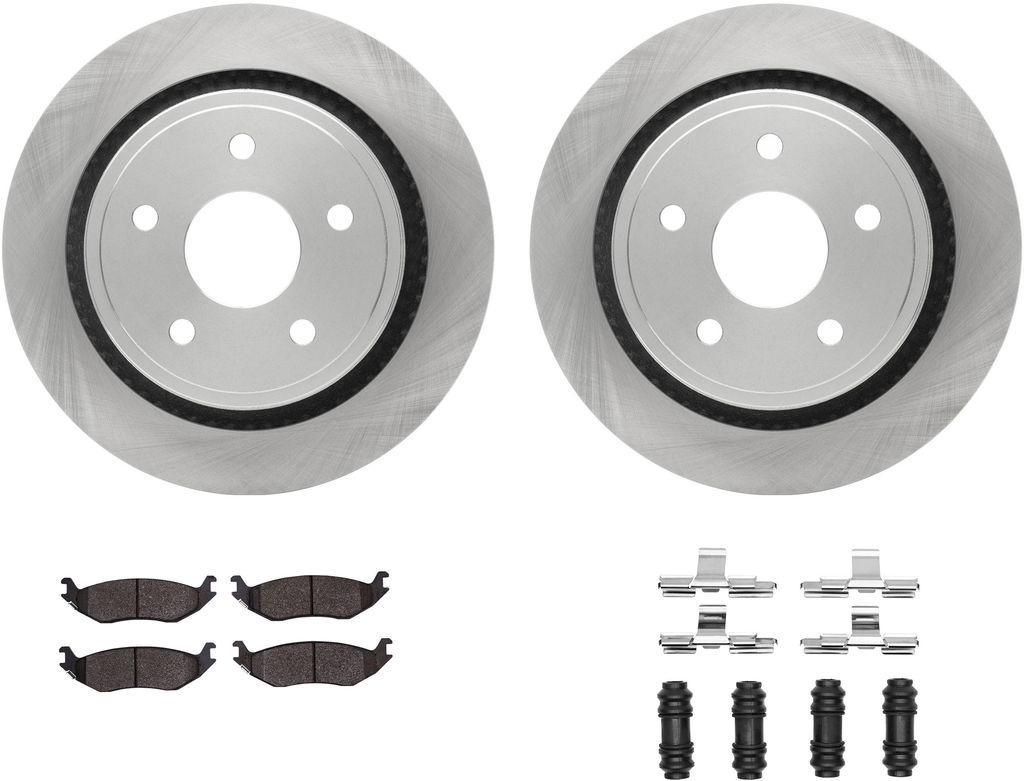 Dynamic Friction 6212-40429 - Brake Kit - Quickstop Rotors and Heavy Duty Brake Pads With Hardware