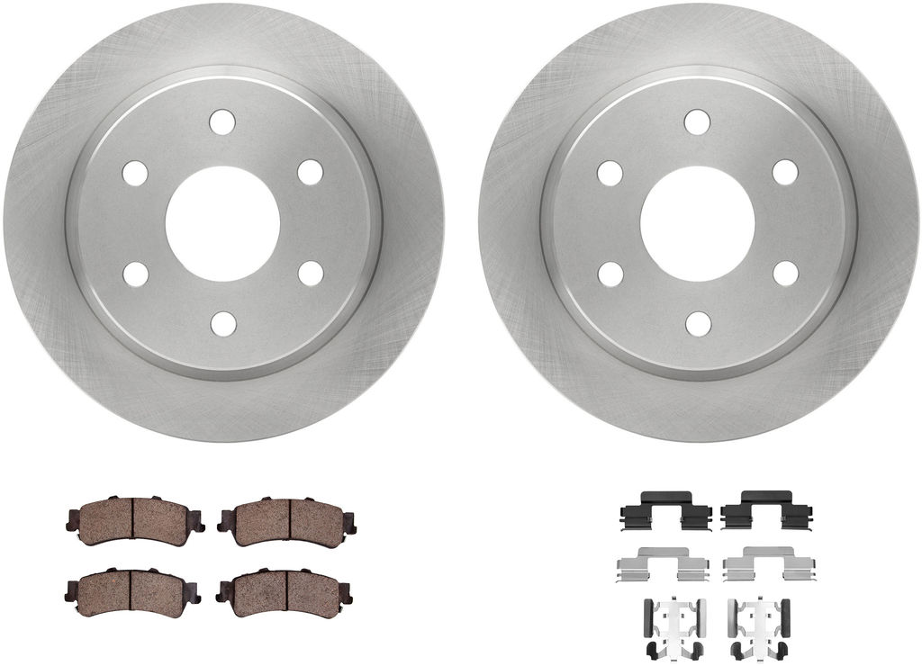 Dynamic Friction 6212-48013 - Brake Kit - Quickstop Rotors and Heavy Duty Brake Pads With Hardware
