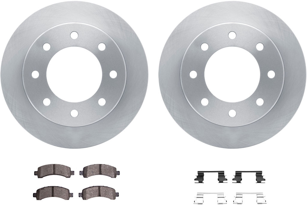 Dynamic Friction 6212-48020 - Brake Kit - Quickstop Rotors and Heavy Duty Brake Pads With Hardware