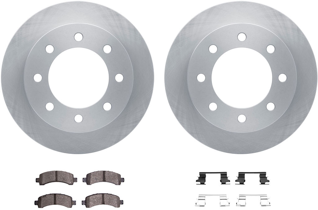 Dynamic Friction 6212-48026 - Brake Kit - Quickstop Rotors and Heavy Duty Brake Pads With Hardware