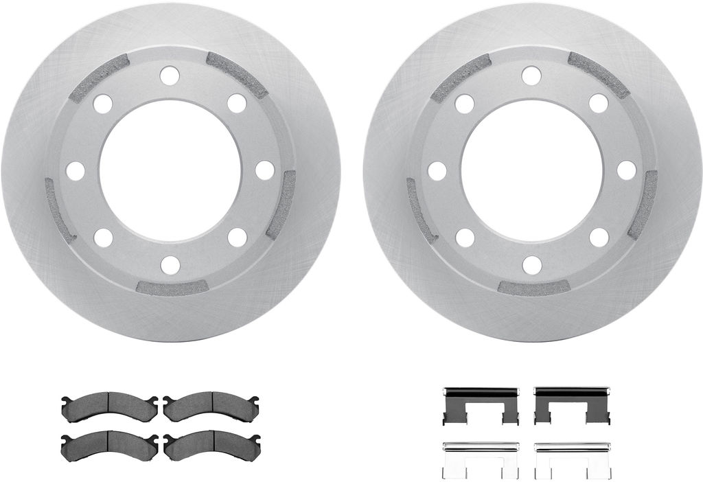 Dynamic Friction 6212-48037 - Brake Kit - Quickstop Rotors and Heavy Duty Brake Pads With Hardware