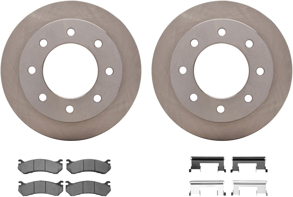 Dynamic Friction 6212-48052 - Brake Kit - Quickstop Rotors and Heavy Duty Brake Pads With Hardware