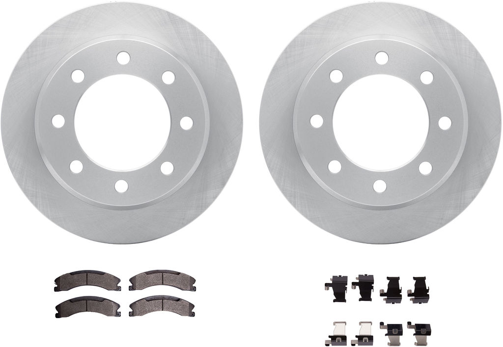 Dynamic Friction 6212-48067 - Brake Kit - Quickstop Rotors and Heavy Duty Brake Pads With Hardware