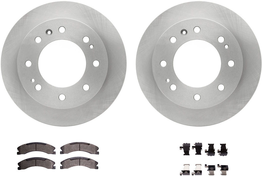 Dynamic Friction 6212-48070 - Brake Kit - Quickstop Rotors and Heavy Duty Brake Pads With Hardware
