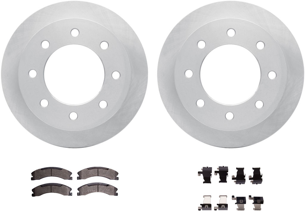 Dynamic Friction 6212-48073 - Brake Kit - Quickstop Rotors and Heavy Duty Brake Pads With Hardware