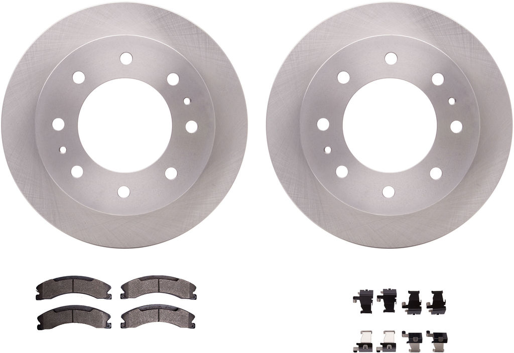 Dynamic Friction 6212-48076 - Brake Kit - Quickstop Rotors and Heavy Duty Brake Pads With Hardware