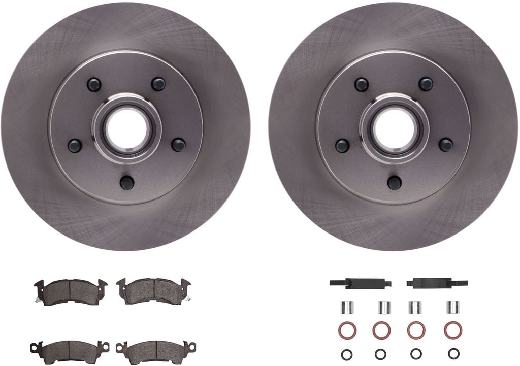 Dynamic Friction 6212-48111 - Brake Kit - Quickstop Rotors and Heavy Duty Brake Pads With Hardware