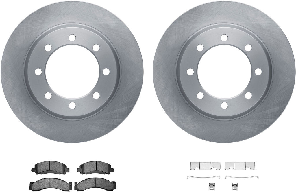 Dynamic Friction 6212-48144 - Brake Kit - Quickstop Rotors and Heavy Duty Brake Pads With Hardware