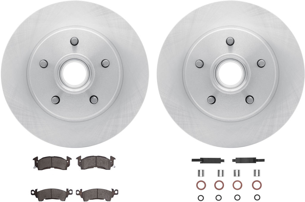 Dynamic Friction 6212-48189 - Brake Kit - Quickstop Rotors and Heavy Duty Brake Pads With Hardware
