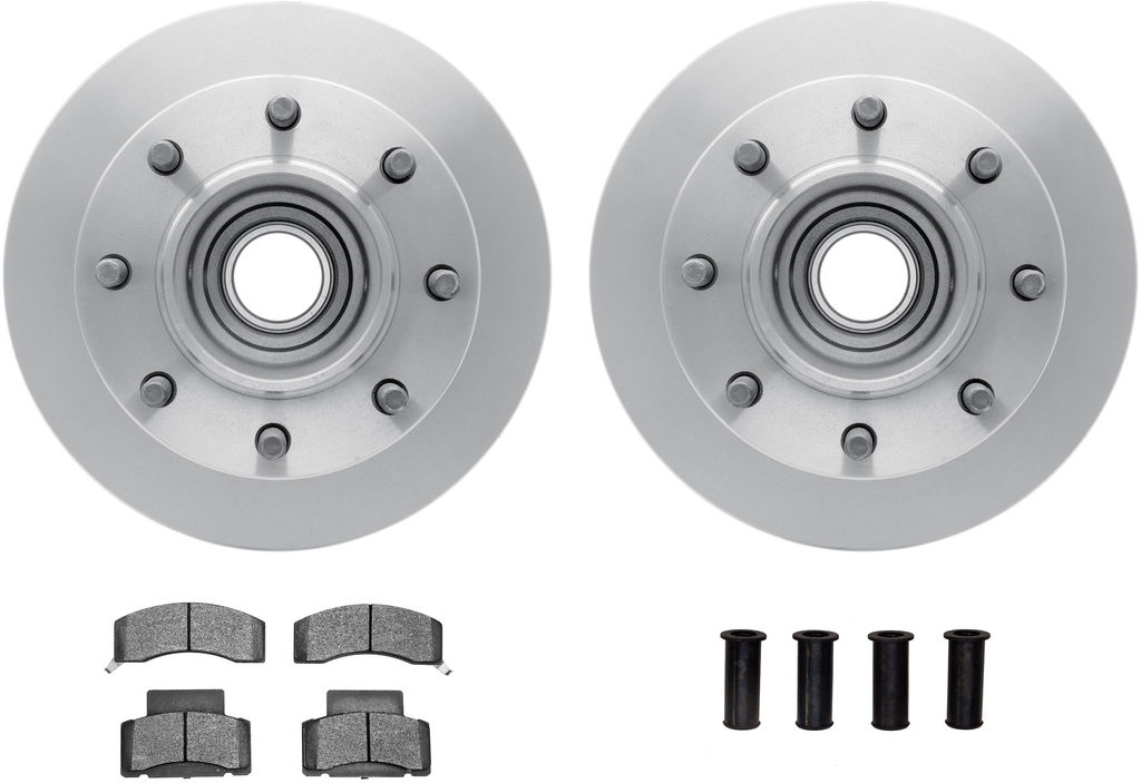 Dynamic Friction 6212-48222 - Brake Kit - Quickstop Rotors and Heavy Duty Brake Pads With Hardware