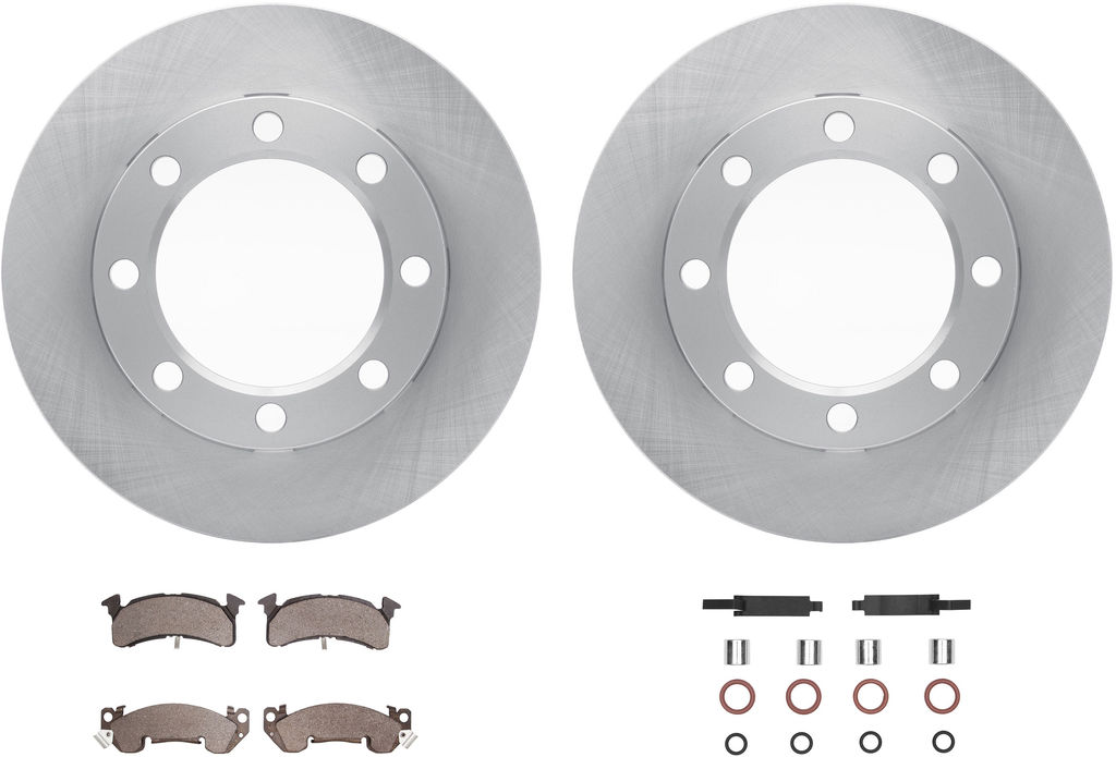 Dynamic Friction 6212-48374 - Brake Kit - Quickstop Rotors and Heavy Duty Brake Pads With Hardware