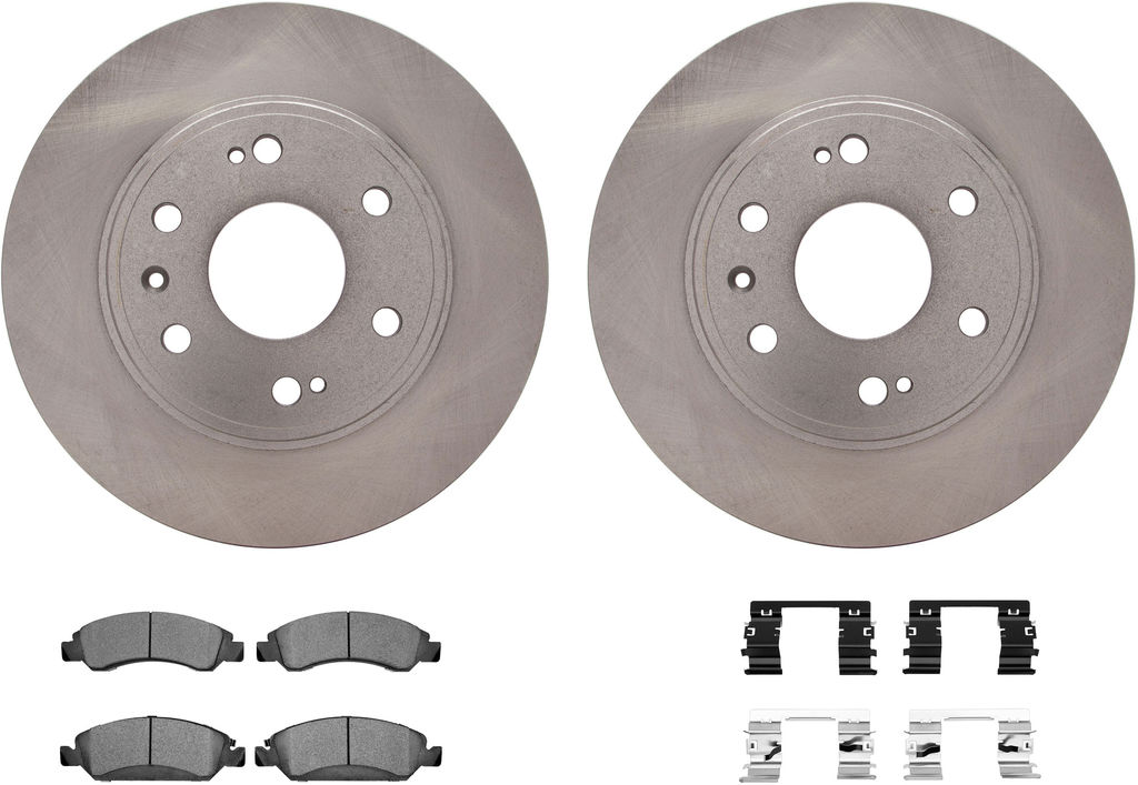 Dynamic Friction 6212-48402 - Brake Kit - Quickstop Rotors and Heavy Duty Brake Pads With Hardware