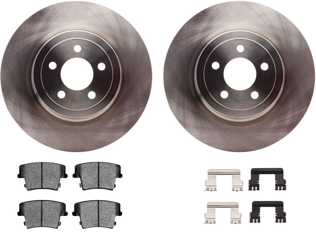 Dynamic Friction 6212-39137 - Brake Kit - Quickstop Rotors and Heavy Duty Brake Pads With Hardware