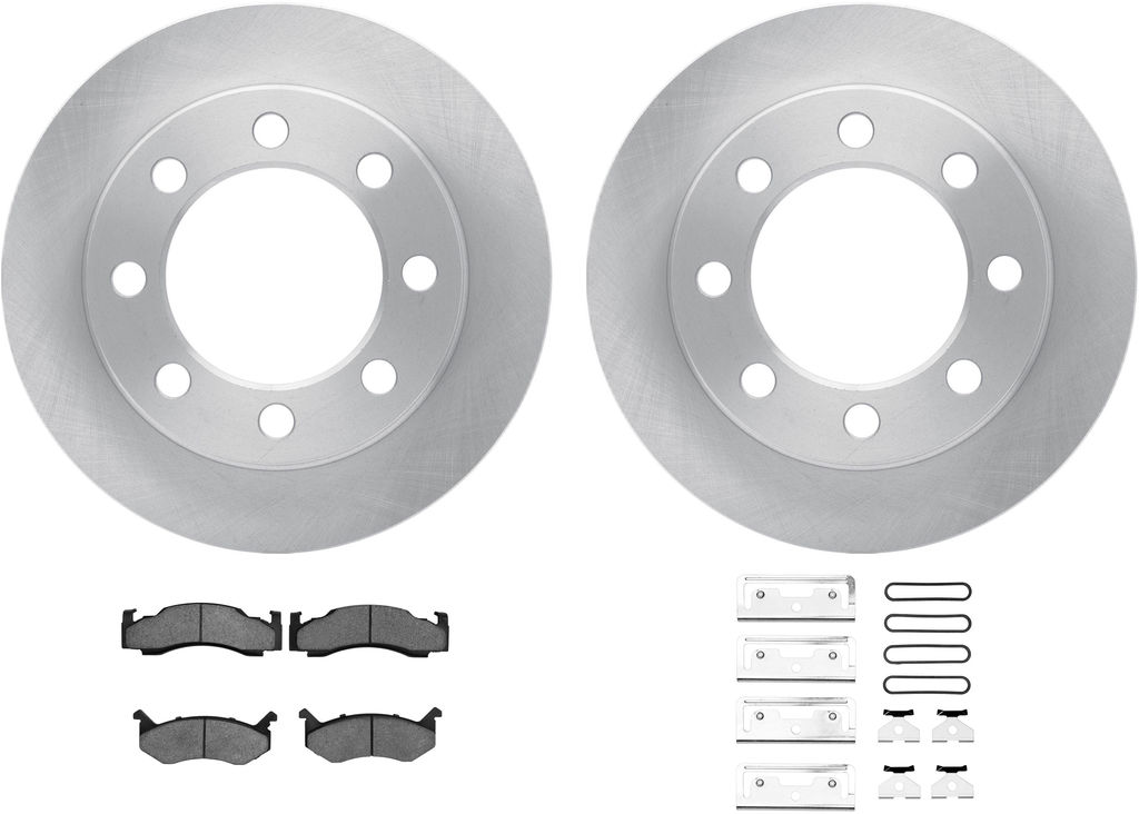 Dynamic Friction 6212-40318 - Brake Kit - Quickstop Rotors and Heavy Duty Brake Pads With Hardware