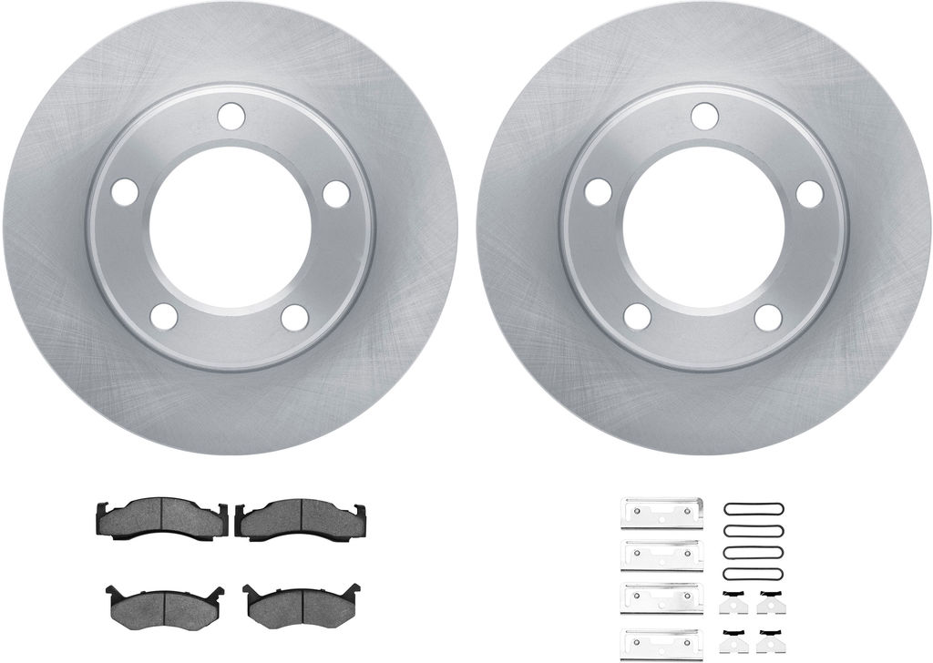 Dynamic Friction 6212-40321 - Brake Kit - Quickstop Rotors and Heavy Duty Brake Pads With Hardware
