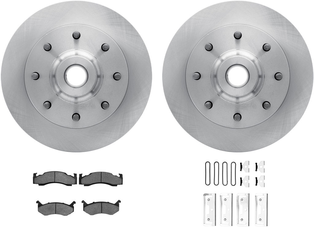 Dynamic Friction 6212-40324 - Brake Kit - Quickstop Rotors and Heavy Duty Brake Pads With Hardware
