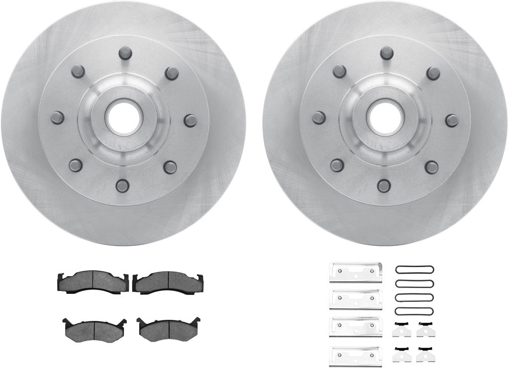 Dynamic Friction 6212-40327 - Brake Kit - Quickstop Rotors and Heavy Duty Brake Pads With Hardware