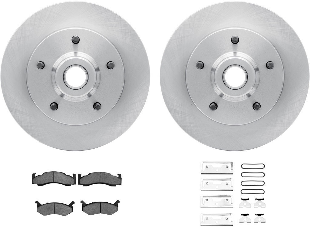Dynamic Friction 6212-40351 - Brake Kit - Quickstop Rotors and Heavy Duty Brake Pads With Hardware