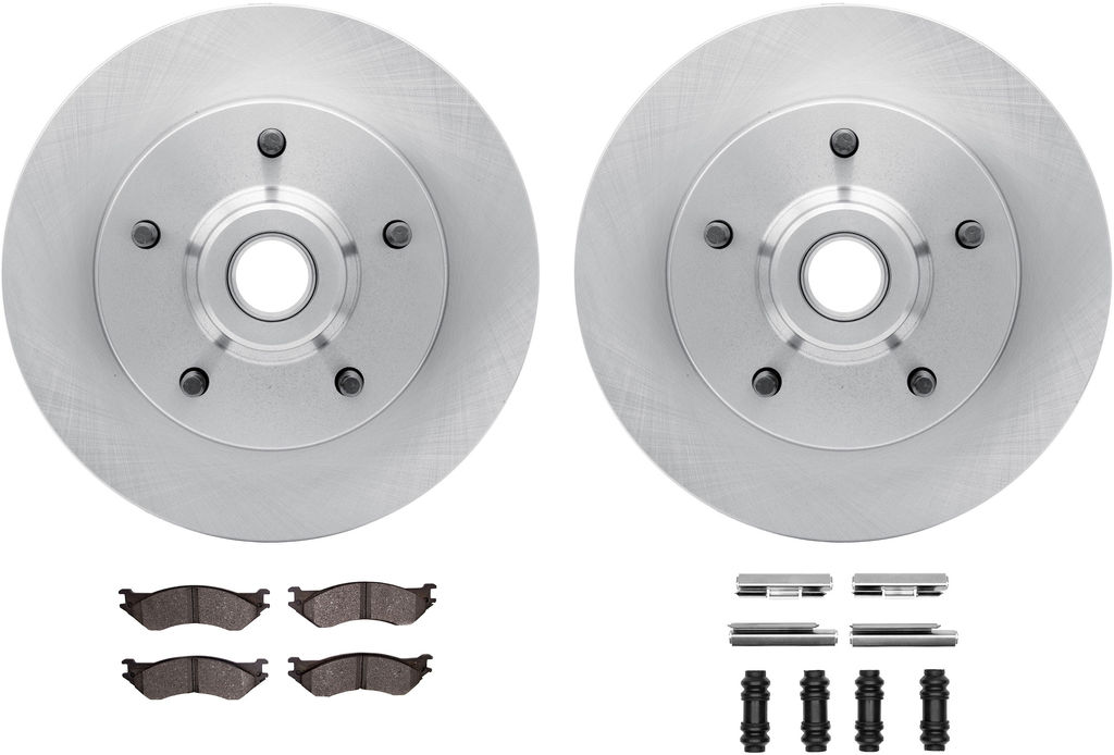 Dynamic Friction 6212-40352 - Brake Kit - Quickstop Rotors and Heavy Duty Brake Pads With Hardware