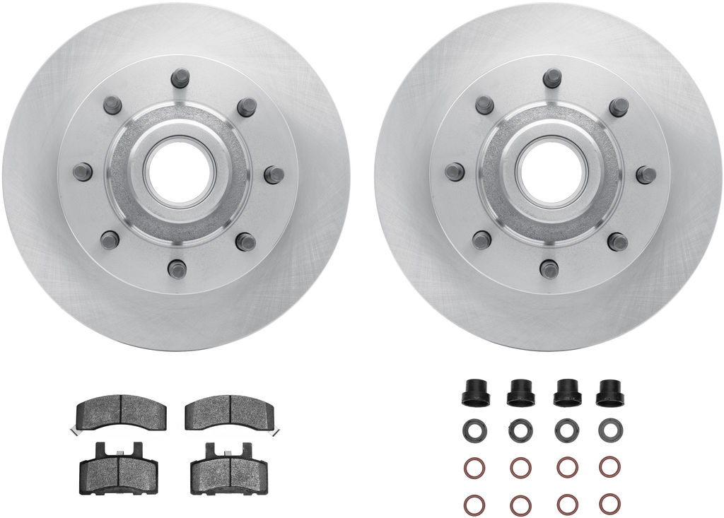 Dynamic Friction 6212-40372 - Brake Kit - Quickstop Rotors and Heavy Duty Brake Pads With Hardware