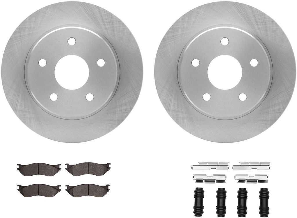 Dynamic Friction 6212-40423 - Brake Kit - Quickstop Rotors and Heavy Duty Brake Pads With Hardware
