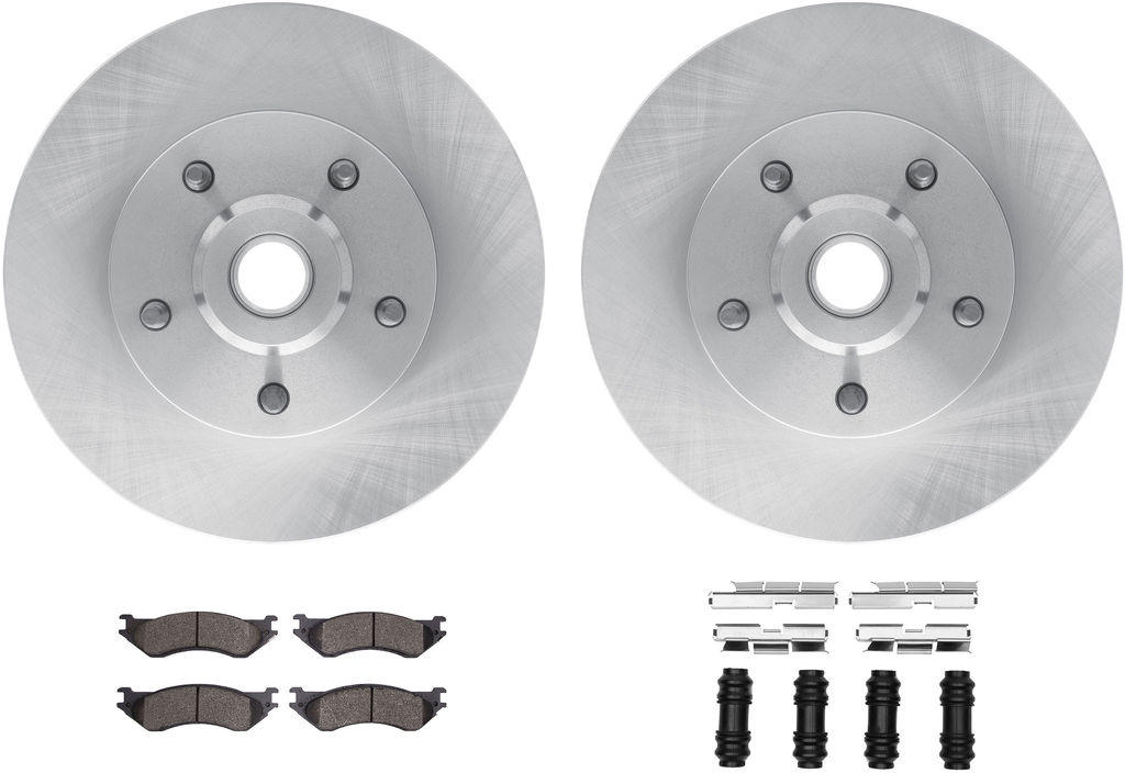 Dynamic Friction 6212-40432 - Brake Kit - Quickstop Rotors and Heavy Duty Brake Pads With Hardware