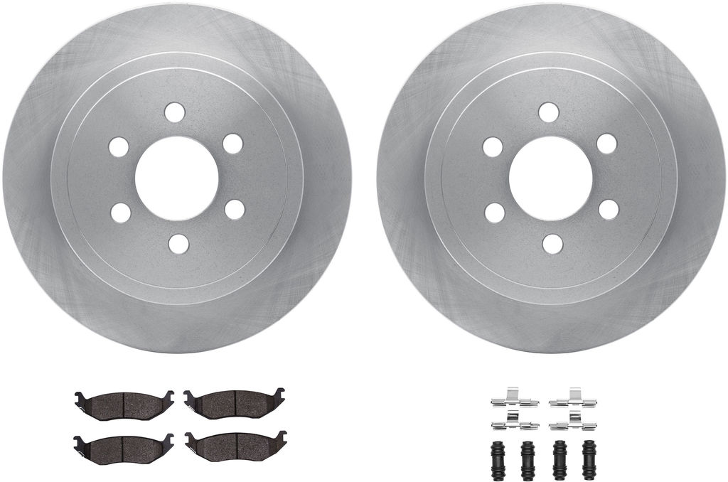 Dynamic Friction 6212-40447 - Brake Kit - Quickstop Rotors and Heavy Duty Brake Pads With Hardware