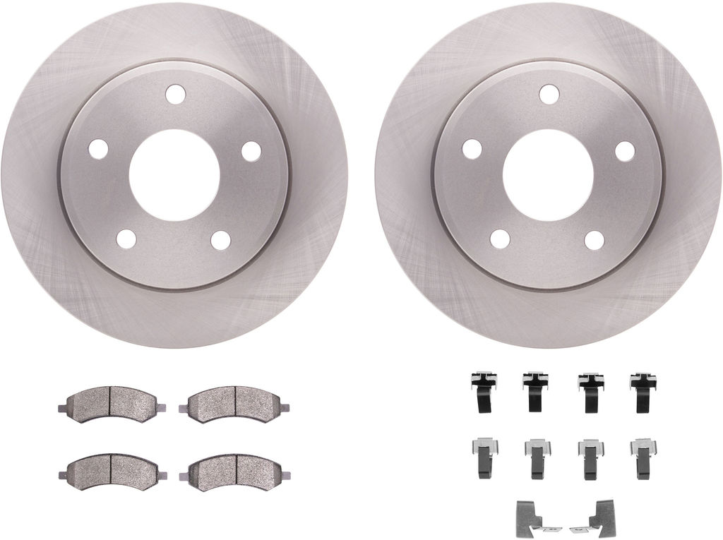 Dynamic Friction 6212-40462 - Brake Kit - Quickstop Rotors and Heavy Duty Brake Pads With Hardware