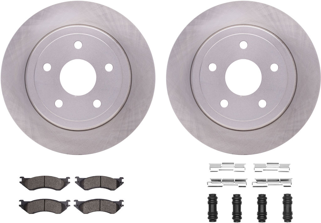 Dynamic Friction 6212-40465 - Brake Kit - Quickstop Rotors and Heavy Duty Brake Pads With Hardware