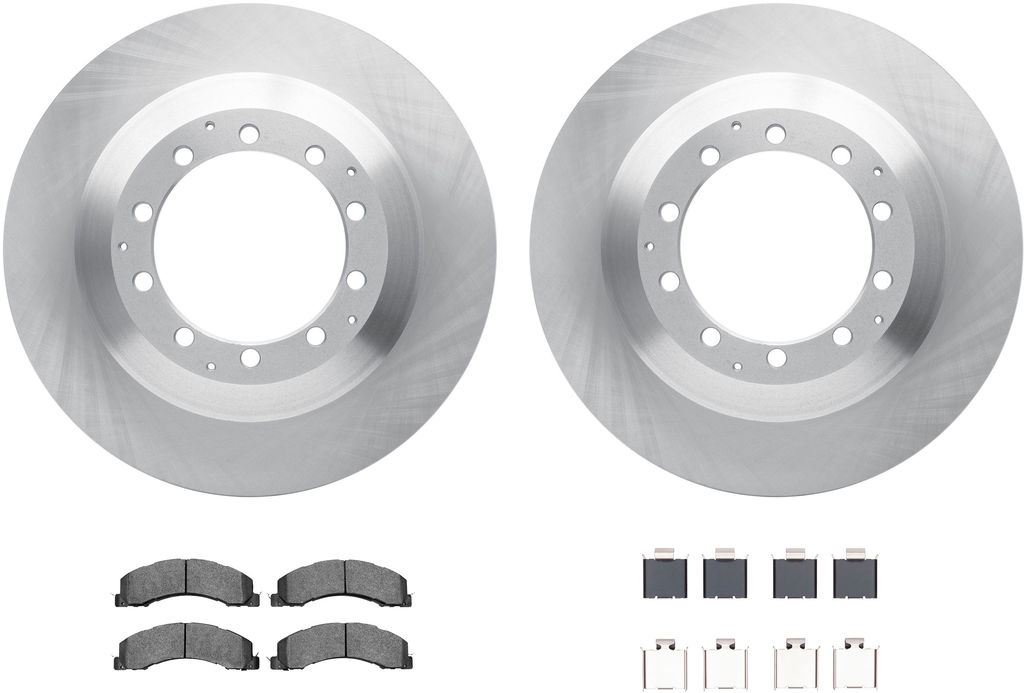 Dynamic Friction 6212-40508 - Brake Kit - Quickstop Rotors and Heavy Duty Brake Pads With Hardware