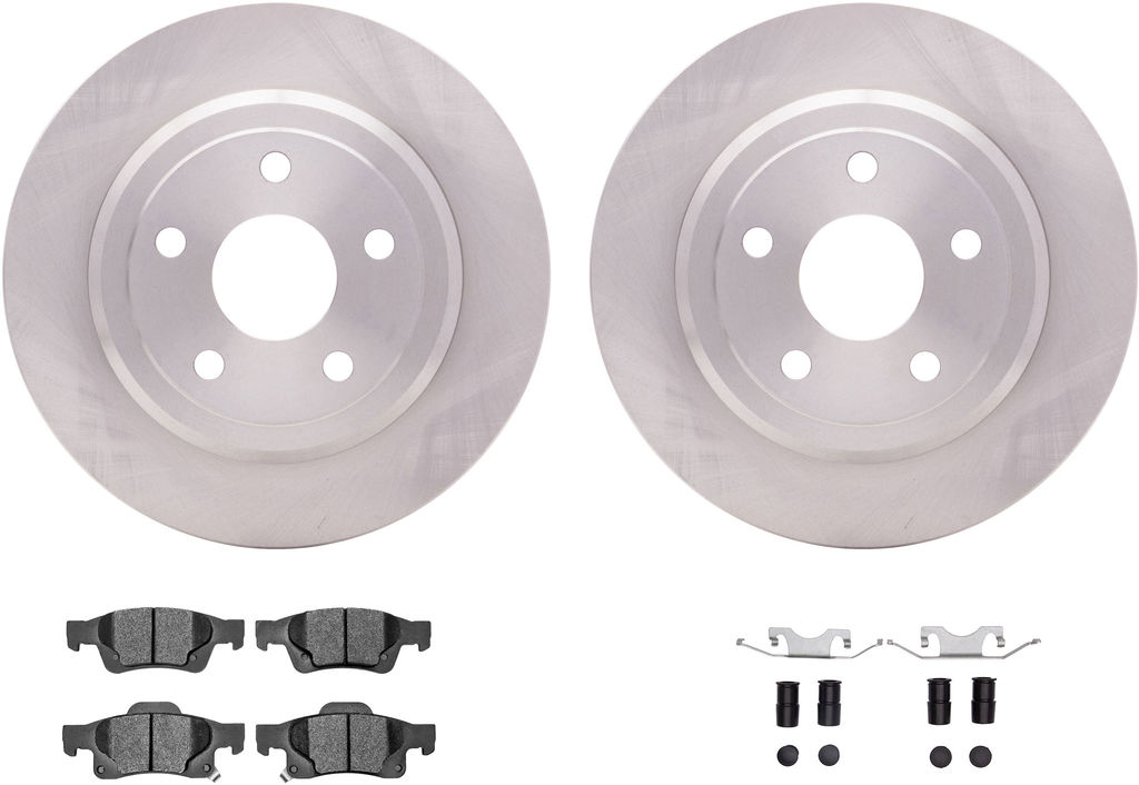 Dynamic Friction 6212-42001 - Brake Kit - Quickstop Rotors and Heavy Duty Brake Pads With Hardware