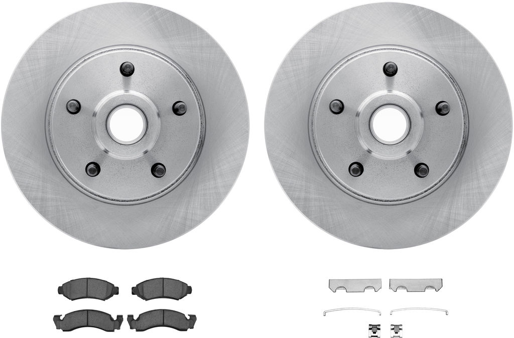 Dynamic Friction 6212-54257 - Brake Kit - Quickstop Rotors and Heavy Duty Brake Pads With Hardware