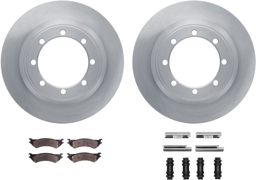 Dynamic Friction 6212-99468 - Brake Kit - Quickstop Rotors and Heavy Duty Brake Pads With Hardware