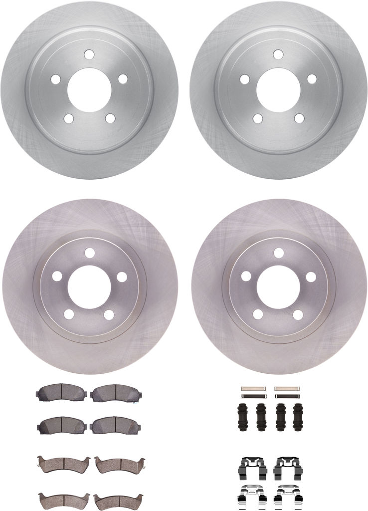 Dynamic Friction 6214-99171 - Brake Kit - Quickstop Rotors and Heavy Duty Brake Pads With Hardware