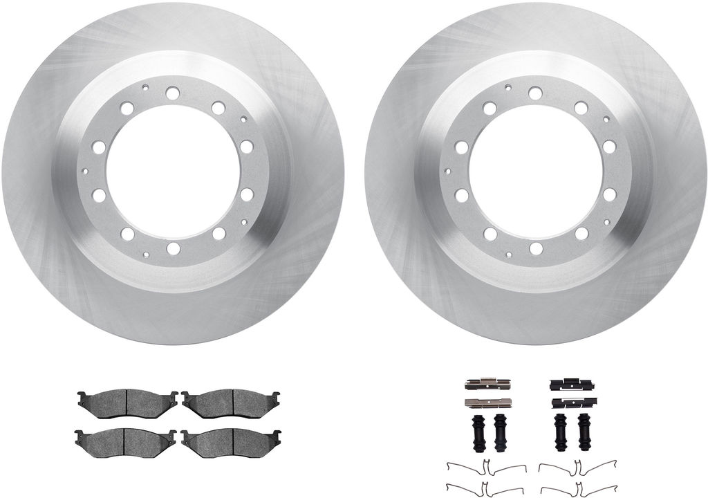 Dynamic Friction 6212-40507 - Brake Kit - Quickstop Rotors and Heavy Duty Brake Pads With Hardware