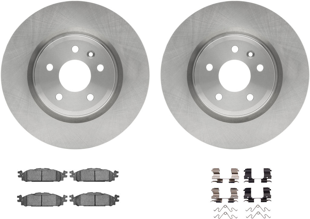 Dynamic Friction 6212-54002 - Brake Kit - Quickstop Rotors and Heavy Duty Brake Pads With Hardware
