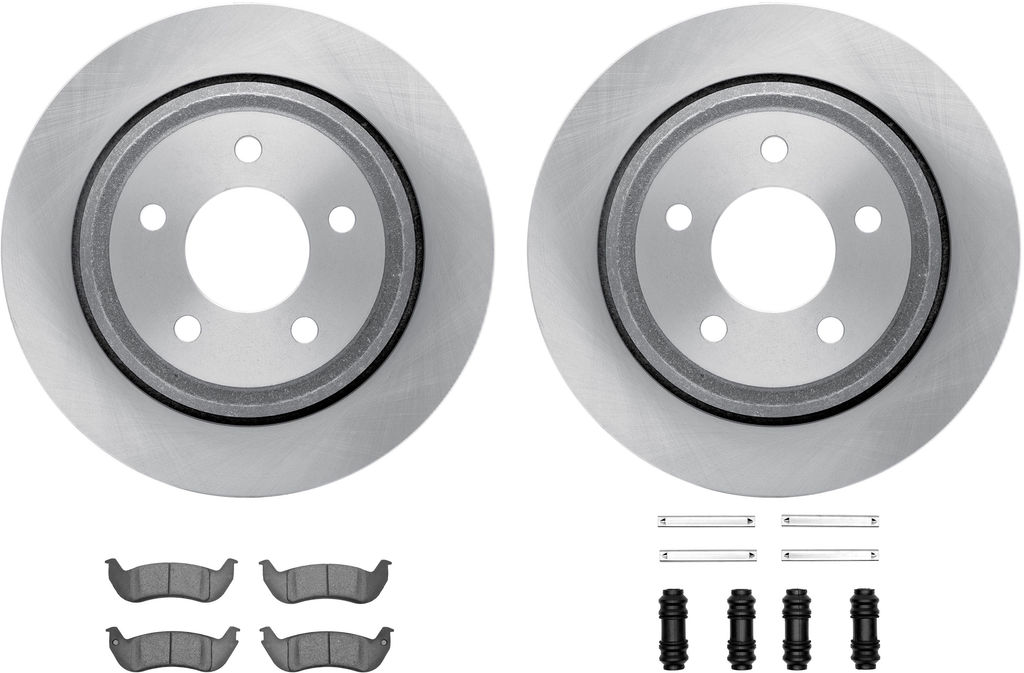 Dynamic Friction 6212-54007 - Brake Kit - Quickstop Rotors and Heavy Duty Brake Pads With Hardware