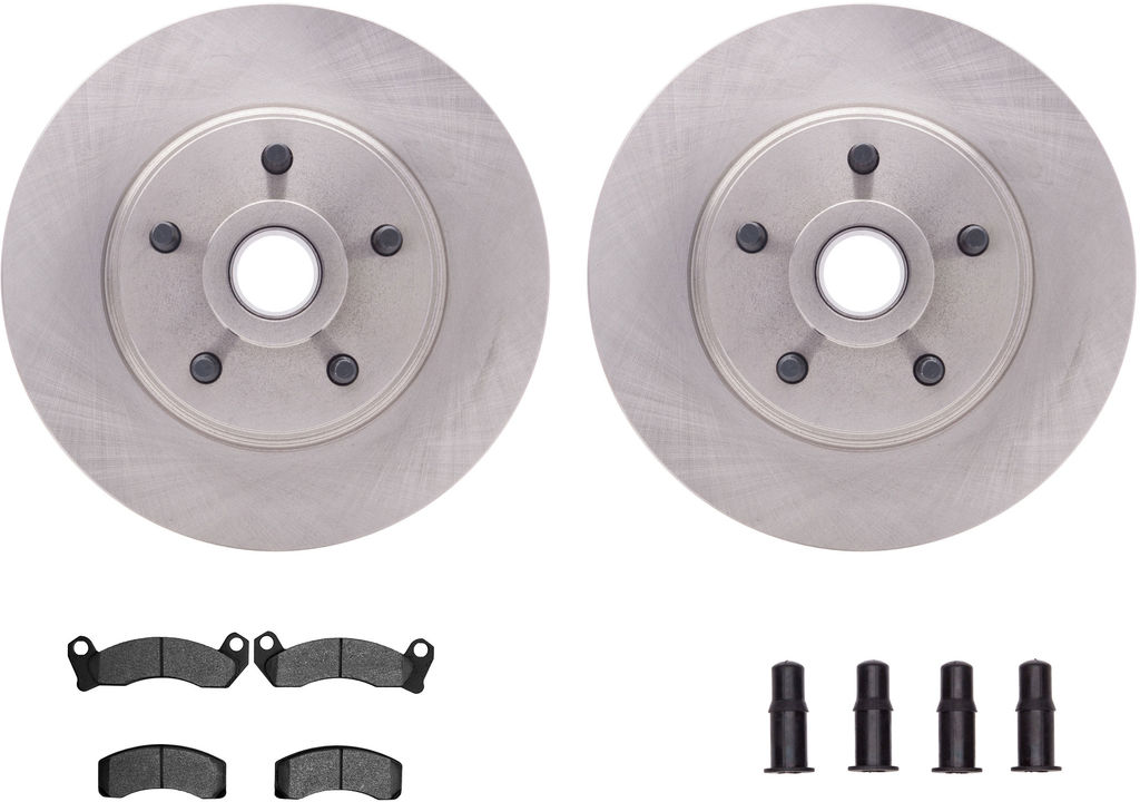 Dynamic Friction 6212-54281 - Brake Kit - Quickstop Rotors and Heavy Duty Brake Pads With Hardware