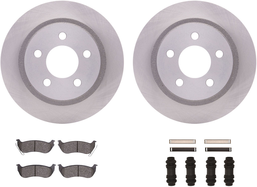 Dynamic Friction 6212-42013 - Brake Kit - Quickstop Rotors and Heavy Duty Brake Pads With Hardware